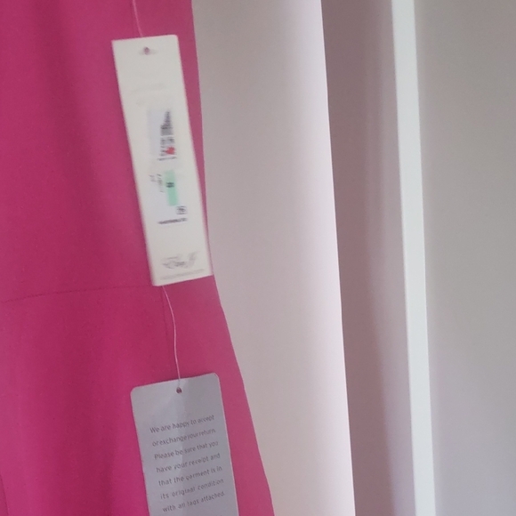 Eliza J Fuchsia Cutout Midi Dress - Size 8 - Picture 7 of 9